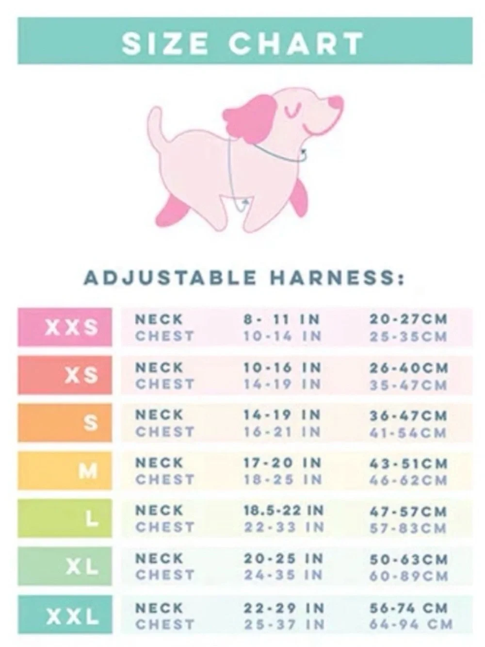 Sassy Woof Adjustable Pink No pull dog harness-size XXL